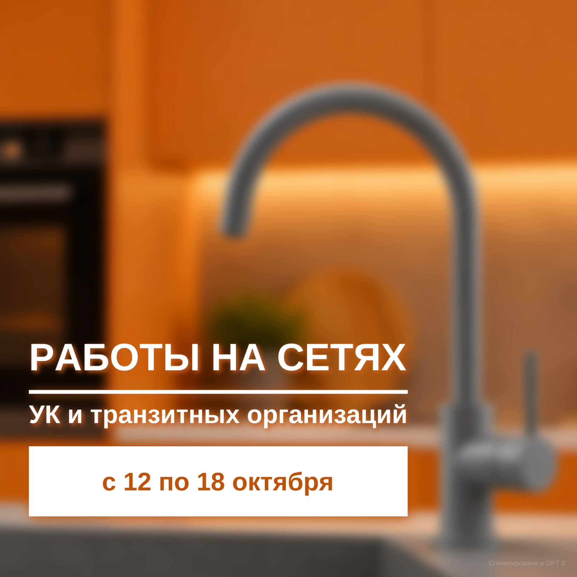  РАБОТЫ НА ТРАНЗИТНЫХ СЕТЯХ ВОДОСНАБЖЕНИЯ С 12 ПО 18 ОКТЯБРЯ